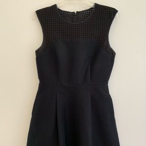J.Crew Black dress with eyelit detail